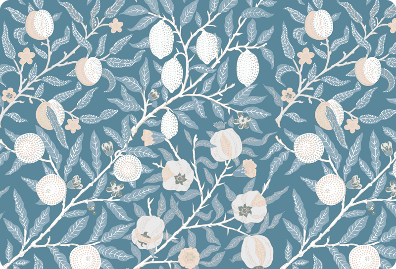 Fancy vintage pattern flower vinyl rug - TenStickers