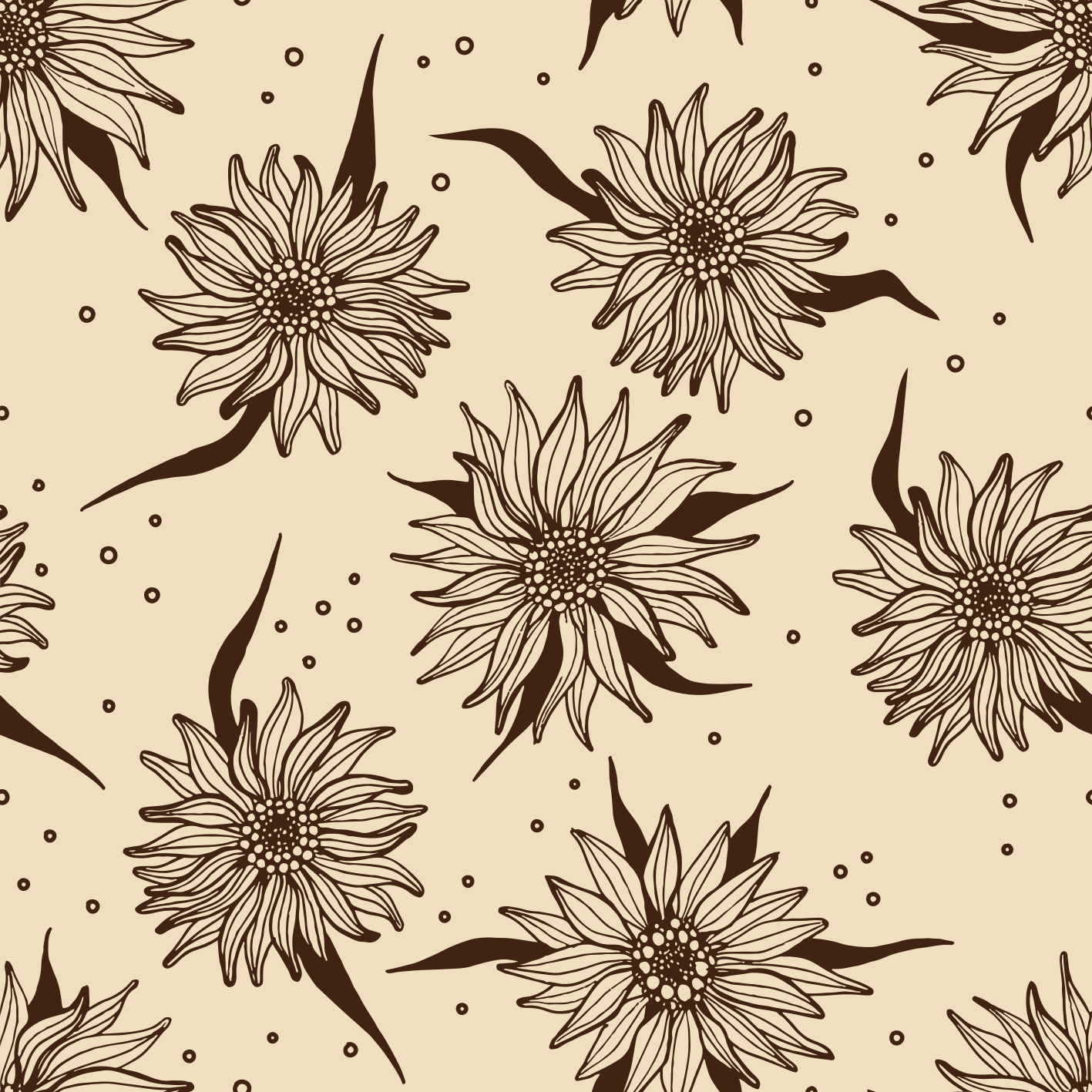 Old sunflower flower vinyl rug - TenStickers