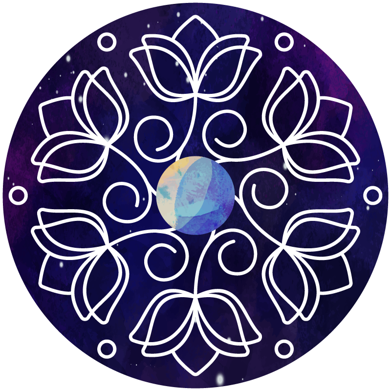 Flower vinyl rug lotus pattern design - TenStickers