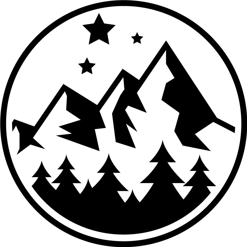 Flower vinyl rug mountainous forest landscape - TenStickers