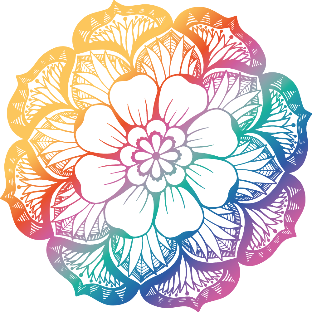 Flower vinyl rug in lively botanical design - TenStickers