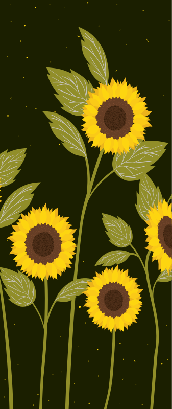 Sunflower field flower vinyl rug - TenStickers