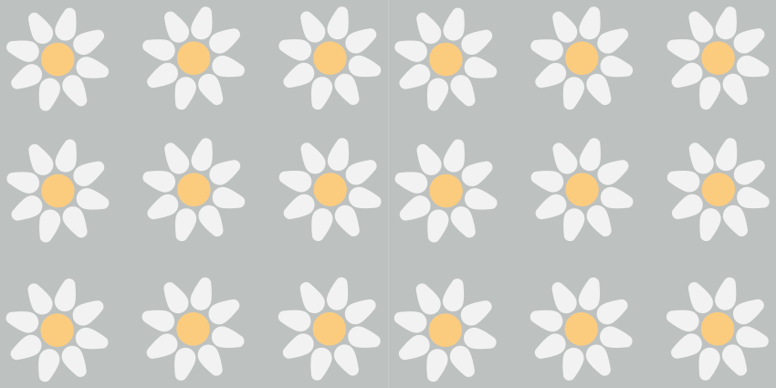 Flower vinyl rug with daisy pattern - TenStickers