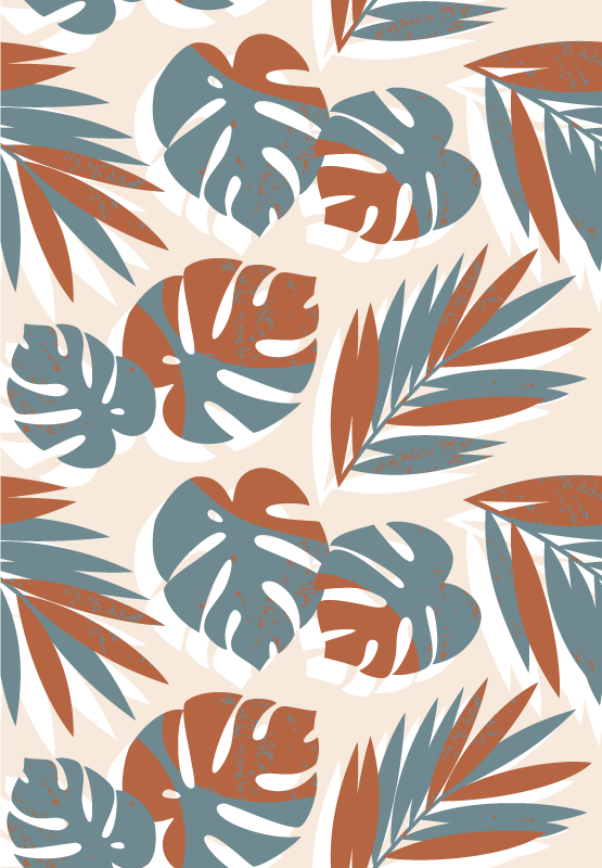 Flower vinyl rug big green monster plants for glass - TenStickers