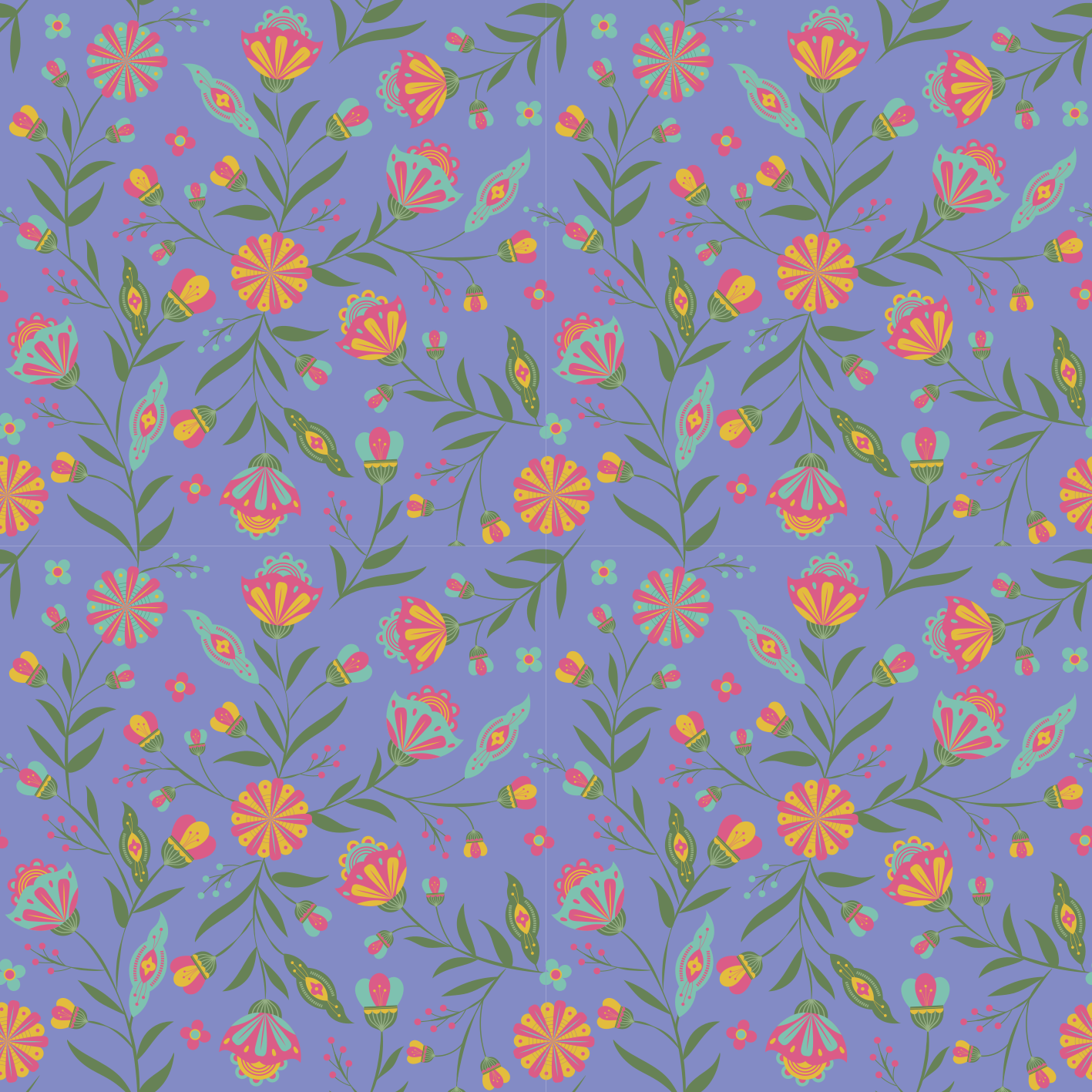 Cute design for kids flower vinyl rug - TenStickers