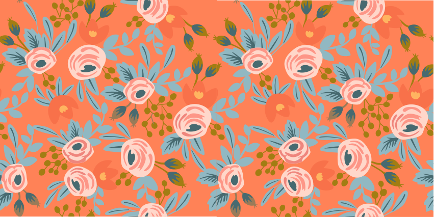 Watercolor roses flower vinyl rug - TenStickers