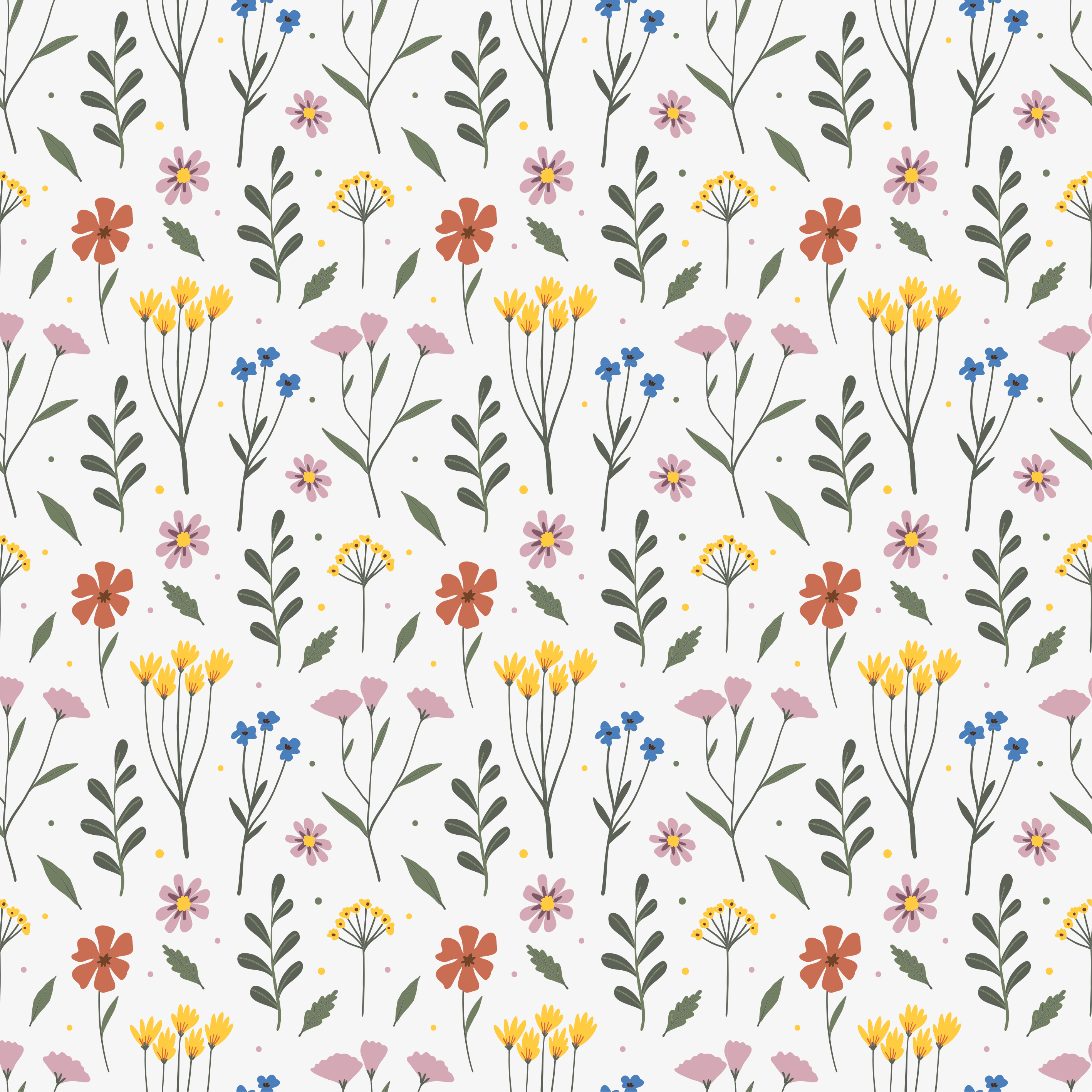 Flower vinyl rug garden multicolor floral design - TenStickers