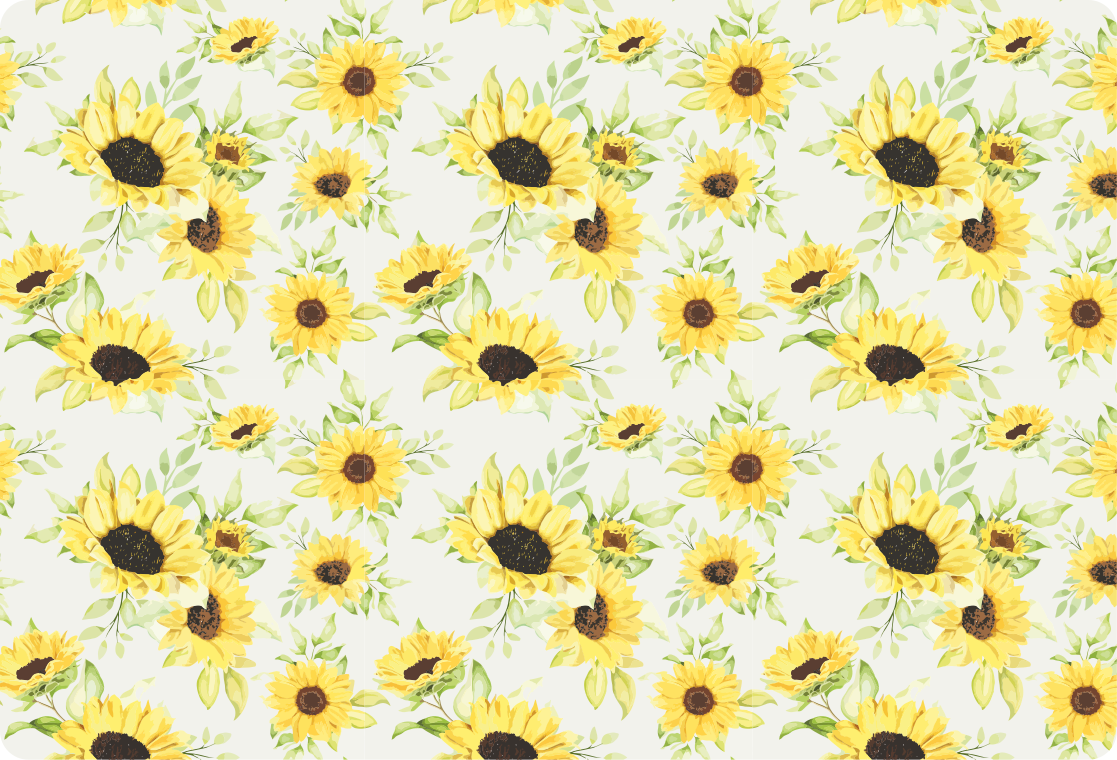 Flower vinyl rug with beautiful watercolor sunflowers - TenStickers