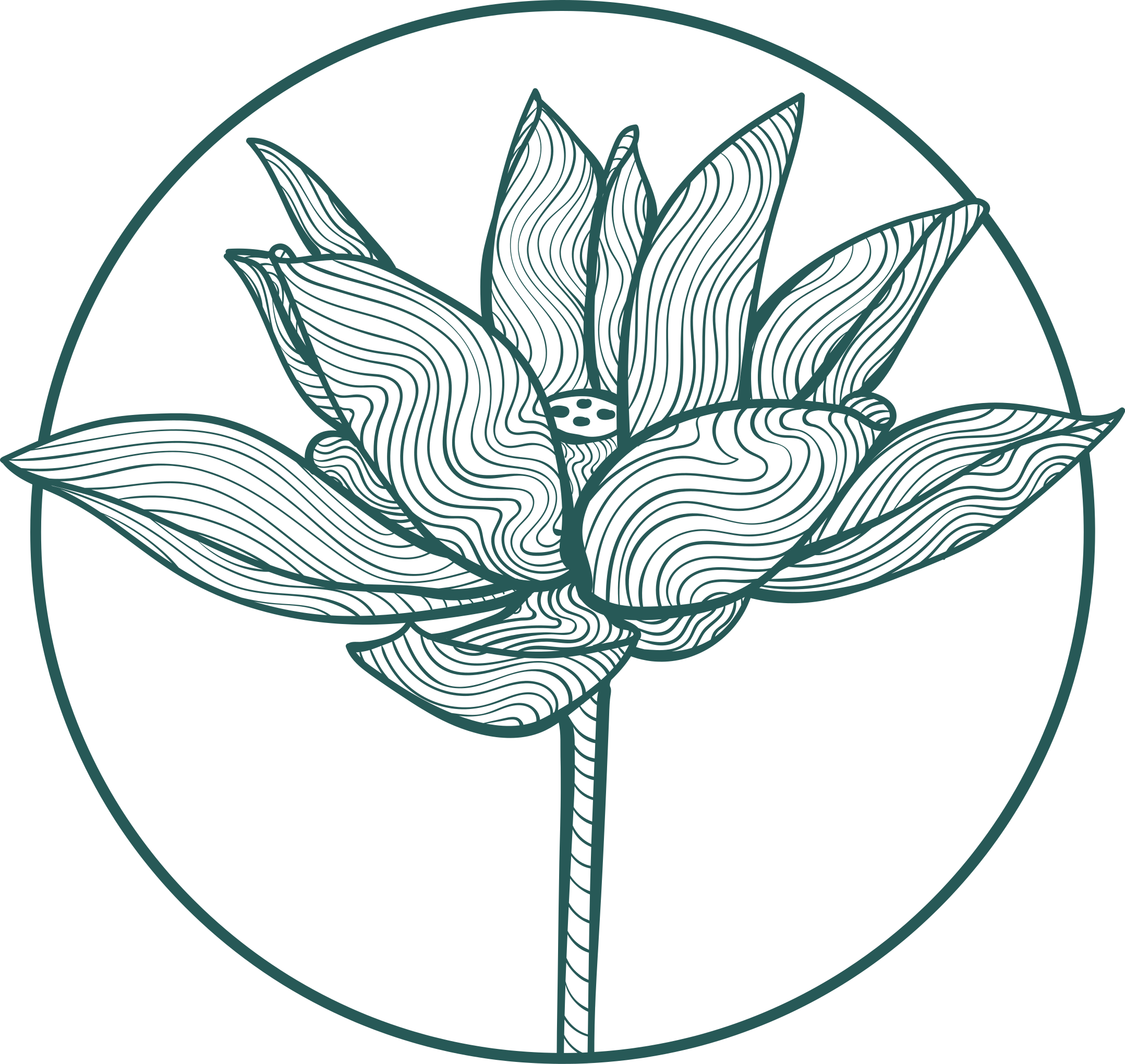 Flower vinyl rug lotus flower blossom design - TenStickers