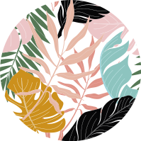 Flower vinyl rug with colorful abstract floral design - TenStickers