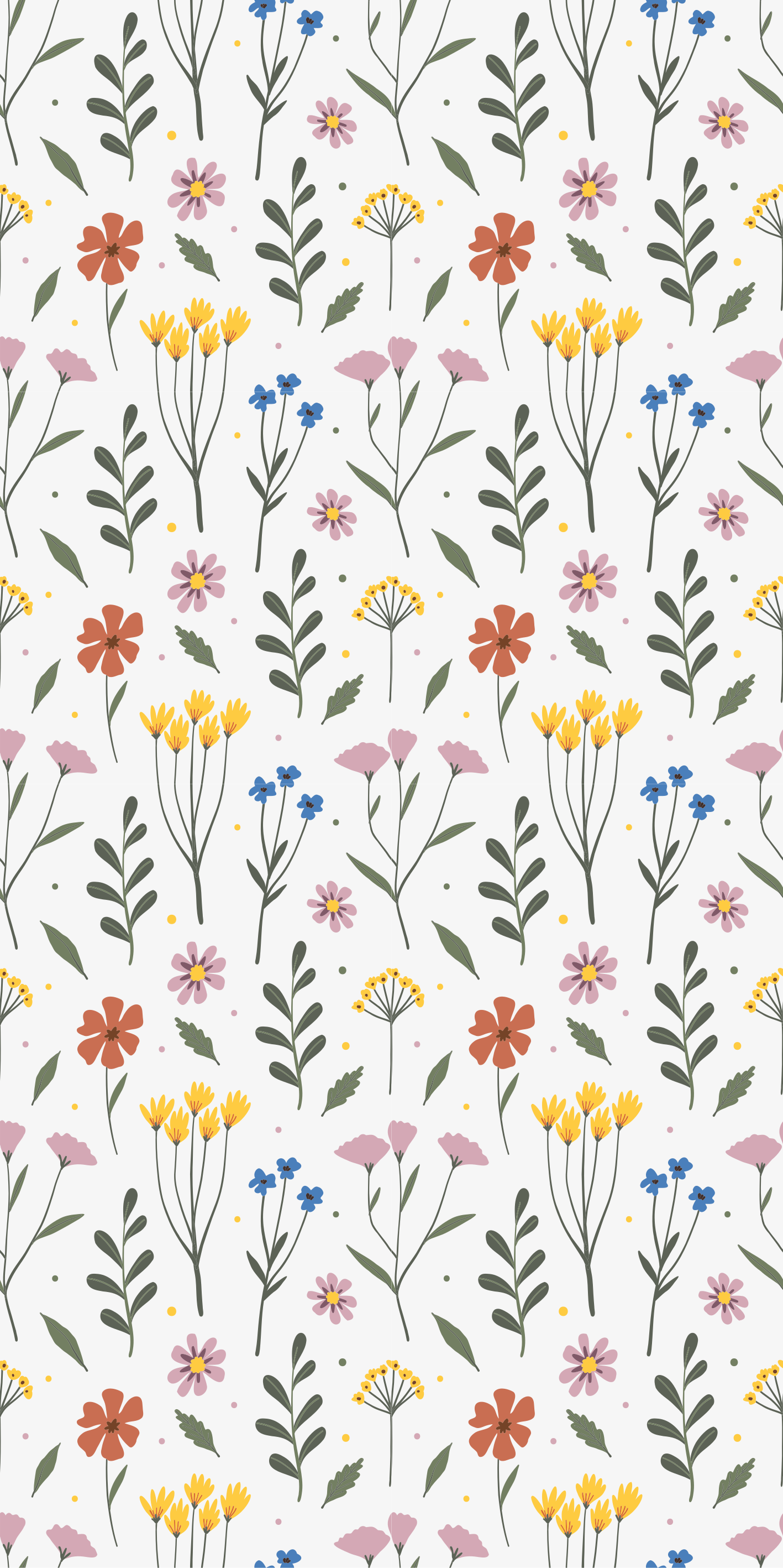 Flower vinyl rug with multicolor floral pattern - TenStickers