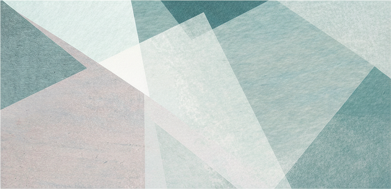 Geometric vinyl rug in teal pastel patterns - TenStickers