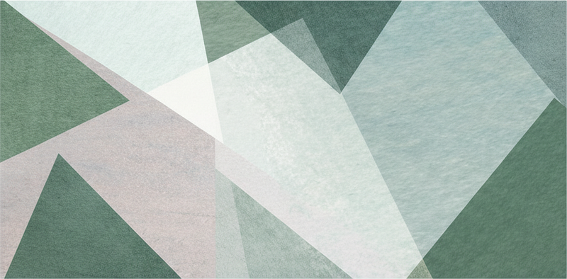 Sage green geometric vinyl rug - TenStickers