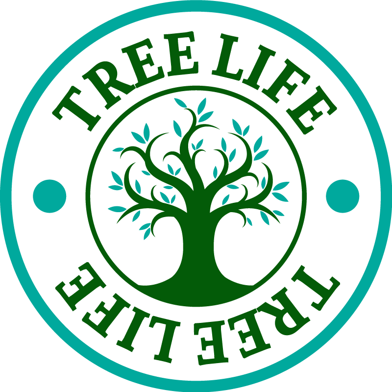 Flower vinyl rug tree of life green design - TenStickers