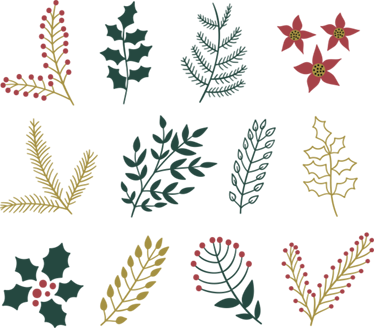 Dining room vinyl rug christmas decorations - TenStickers