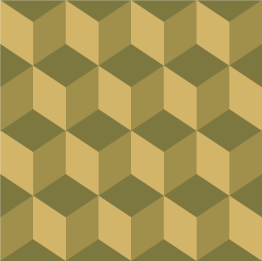 Dining room vinyl rug beige 3d cubes - TenStickers