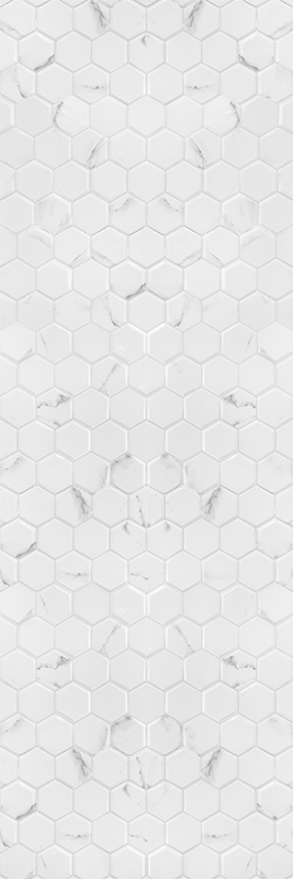 Kitchen vinyl rug elegant grey hexagon tiles - TenStickers