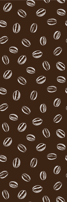 Kitchen vinyl rug with coffee beans pattern - TenStickers