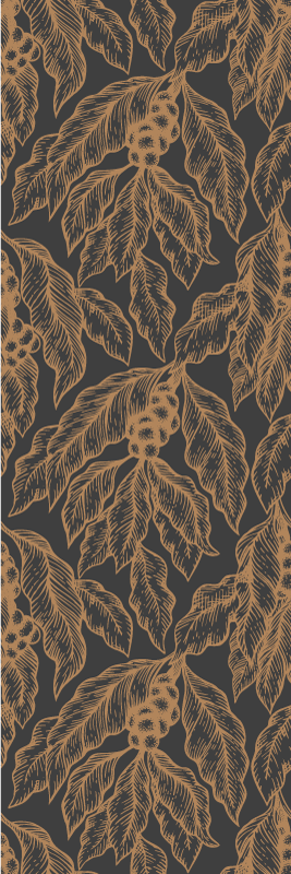 Kitchen vinyl rug with coffee branch design - TenStickers