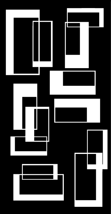 Bathroom vinyl rug in minimalistic rectangles - TenStickers