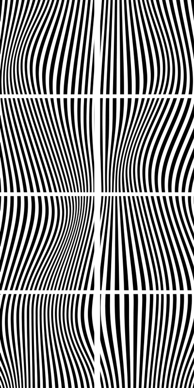 Bathroom vinyl rug with wave pattern squares - TenStickers