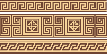 Bathroom vinyl rug with greek design - TenStickers