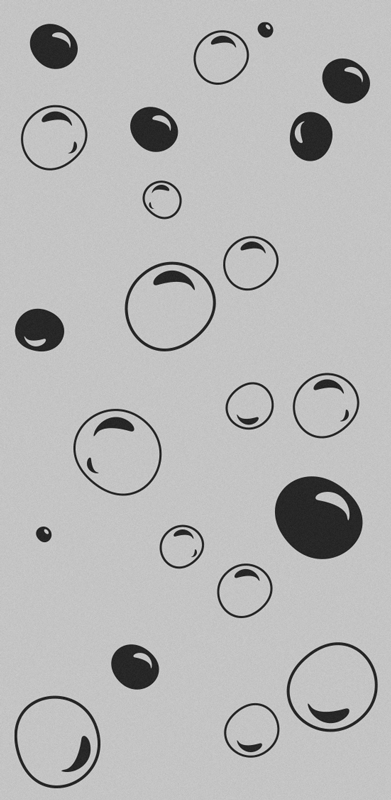 Bubbles shower bathroom vinyl rug - TenStickers