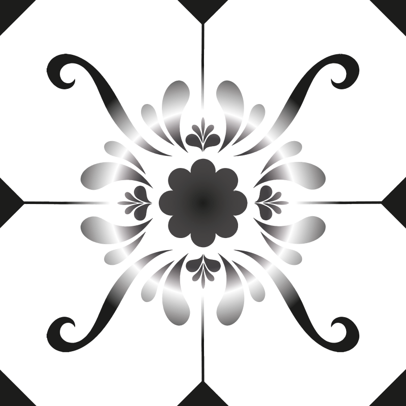 Bathroom vinyl rug in tile pattern design - TenStickers