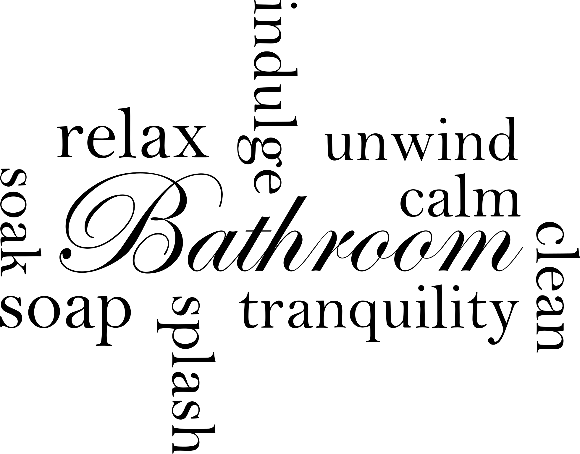 Tranquil oasis bathroom vinyl rug - TenStickers