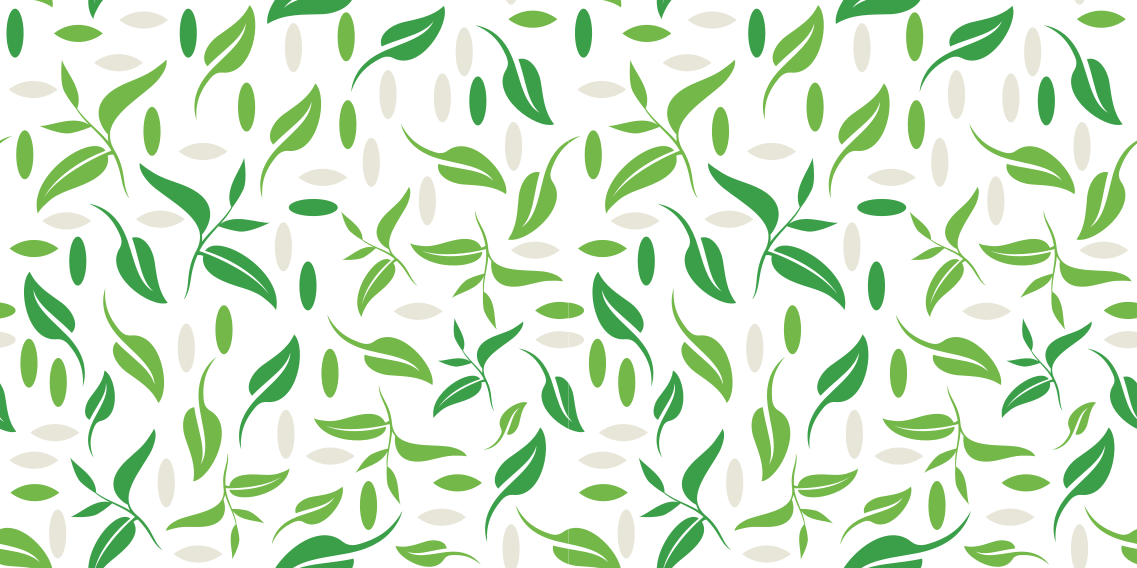 Flower vinyl rug with small green leaves pattern - TenStickers