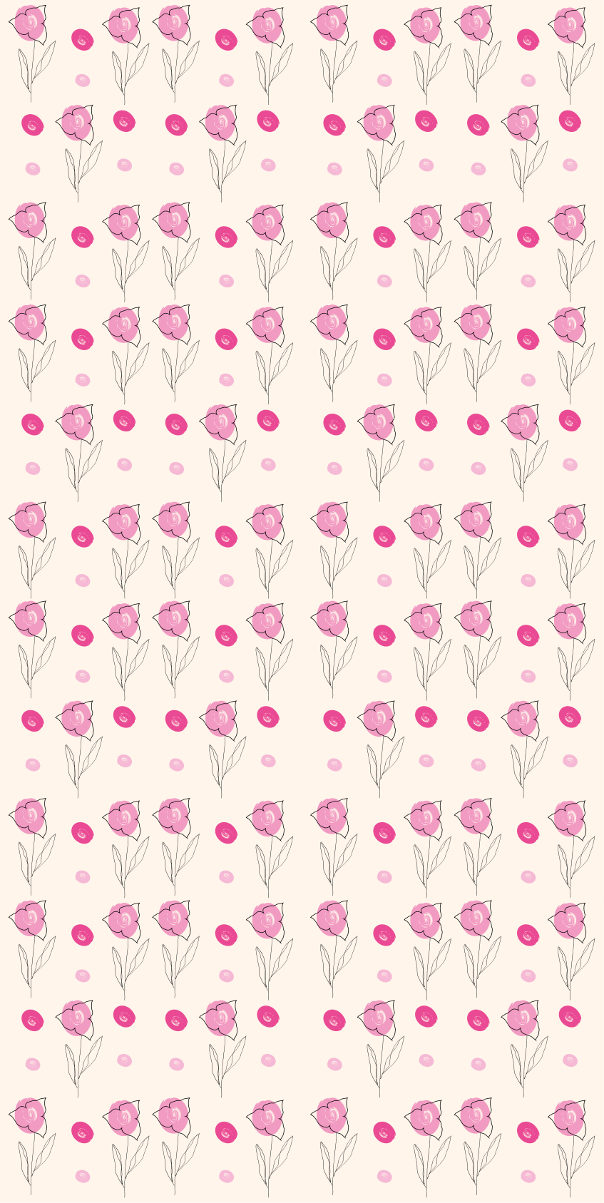 Flower vinyl rug bougainvillea pattern - TenStickers