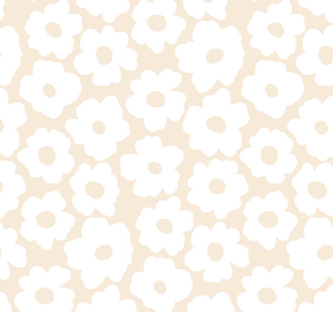 Flower vinyl rug white poppy - TenStickers