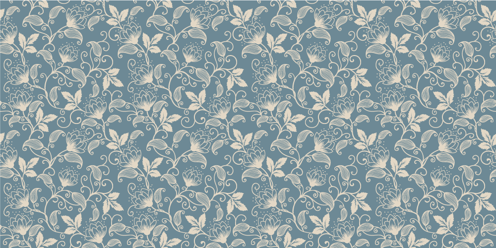 Flower vinyl rug with floral design pattern - TenStickers