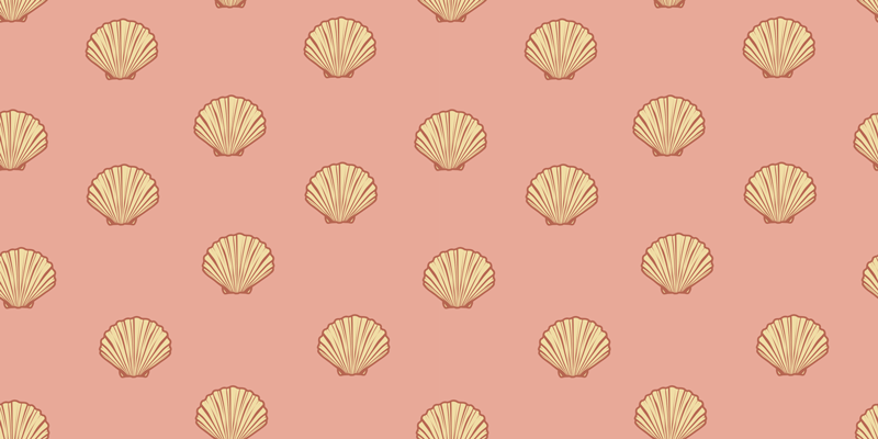 Flower vinyl rug seashell pattern decor - TenStickers
