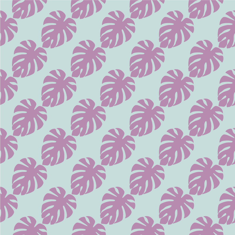 Flower vinyl rug with leaf pattern design - TenStickers