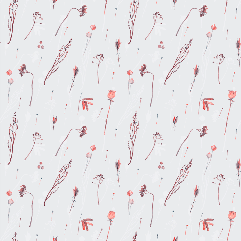 Flower vinyl rug with elegant floral design - TenStickers