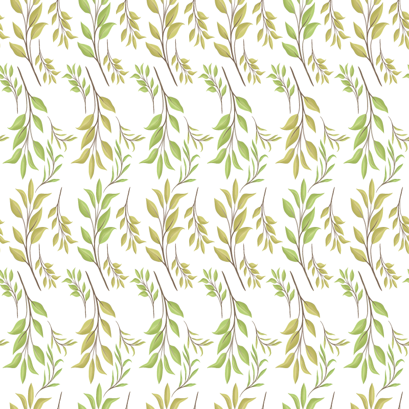 Flower vinyl rug with lush green design - TenStickers