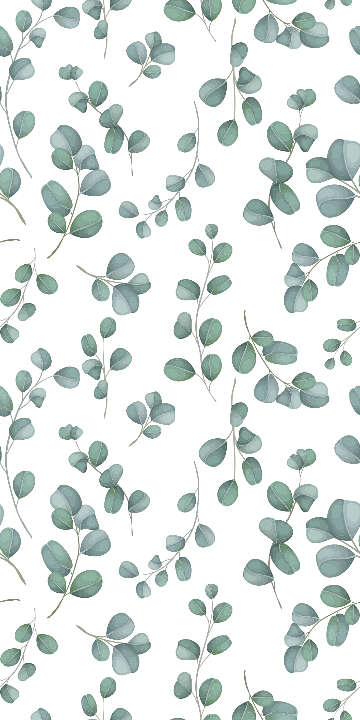 Flower vinyl rug eucalyptus greenery design - TenStickers