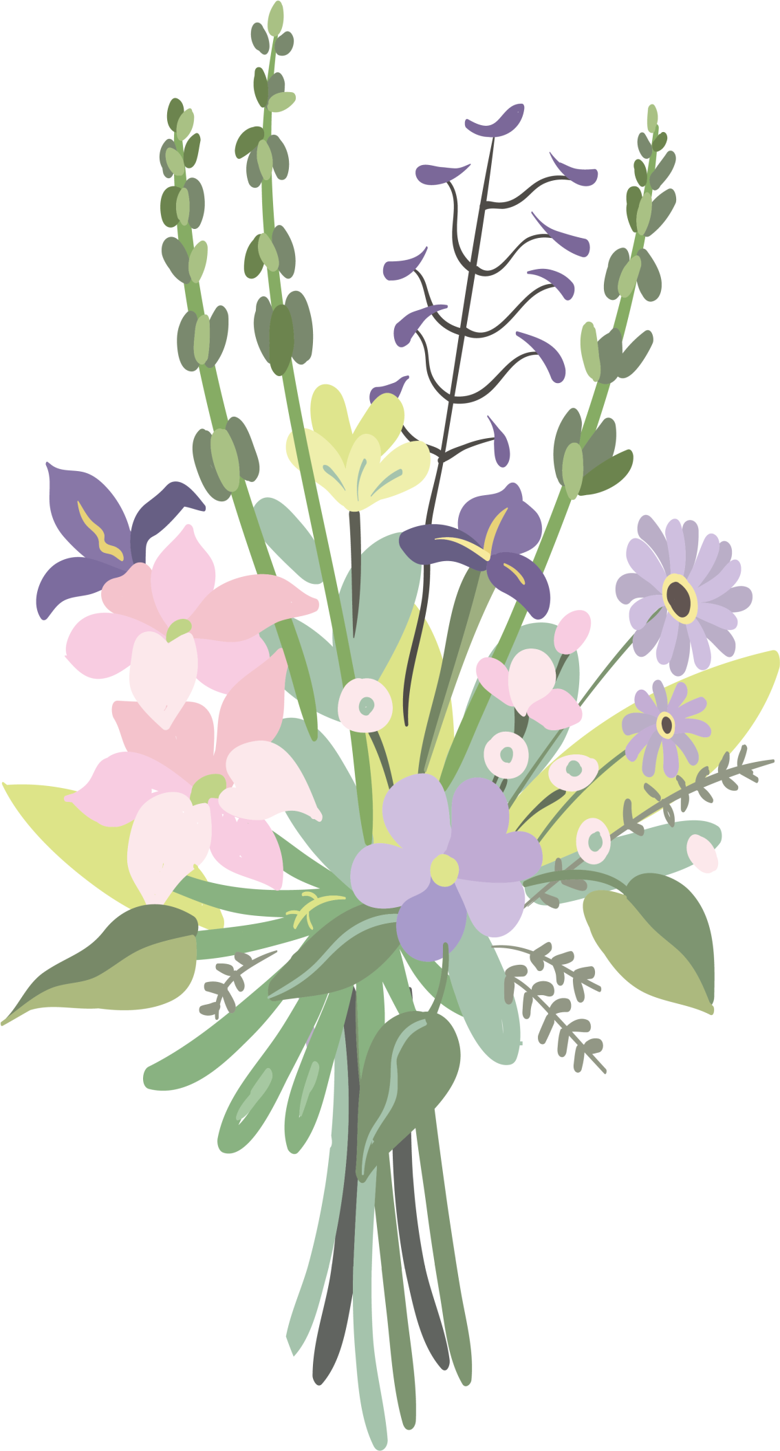 Flower vinyl rug colorful floral bouquet - TenStickers