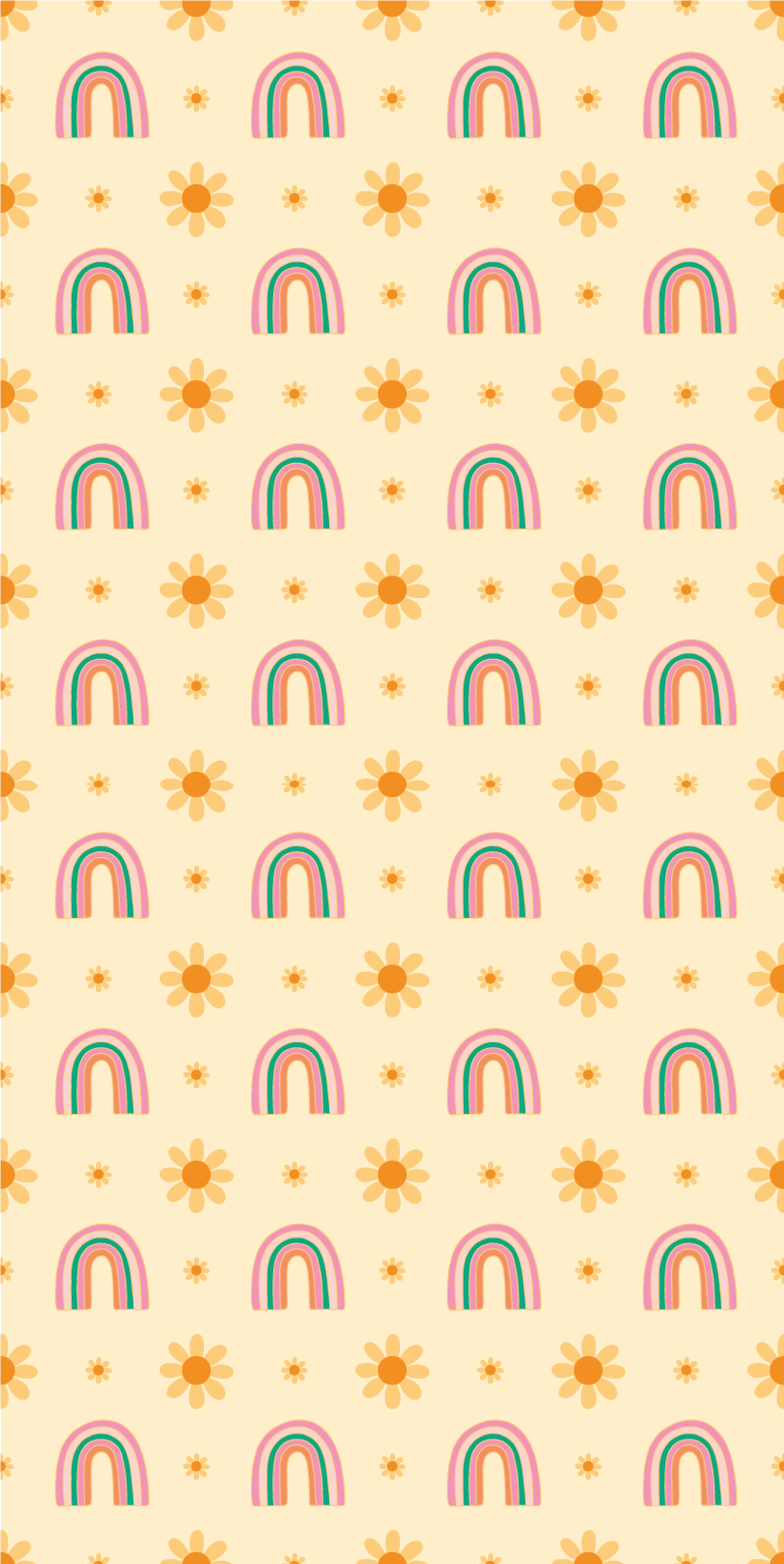 Flower vinyl rug floral designs and rainbows - TenStickers