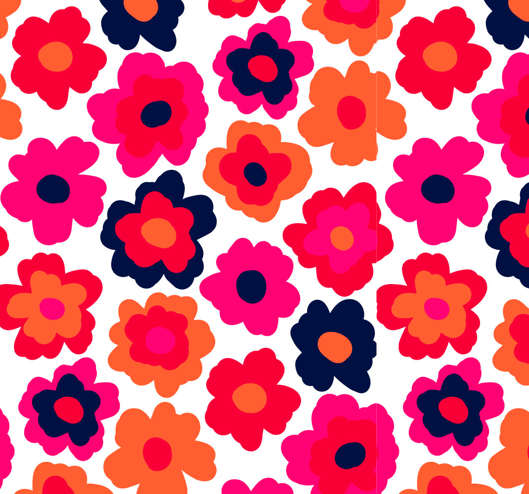 Flower vinyl rug red poppy rug - TenStickers