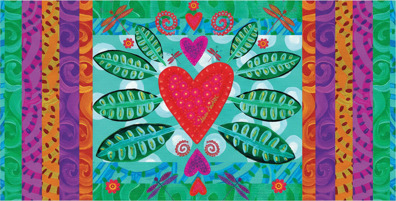 Living room vinyl rug in vibrant red heart design - TenStickers