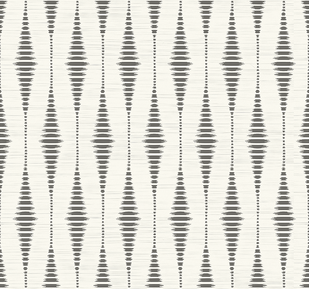 Geometric vinyl rug rabaul ikat in grey and beige - TenStickers