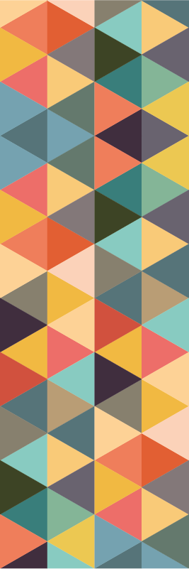 Geometric vinyl rug with multicolored patterns - TenStickers