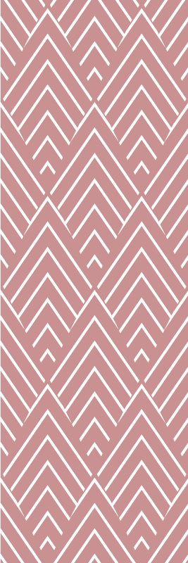 Red parallelograms and hexagons geometric vinyl rug - TenStickers