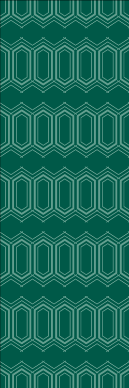 Geometric vinyl rug geometric green circle pattern - TenStickers