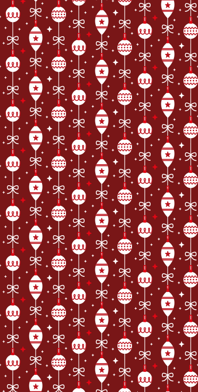 Christmas vinyl rug with festive ornaments - TenStickers