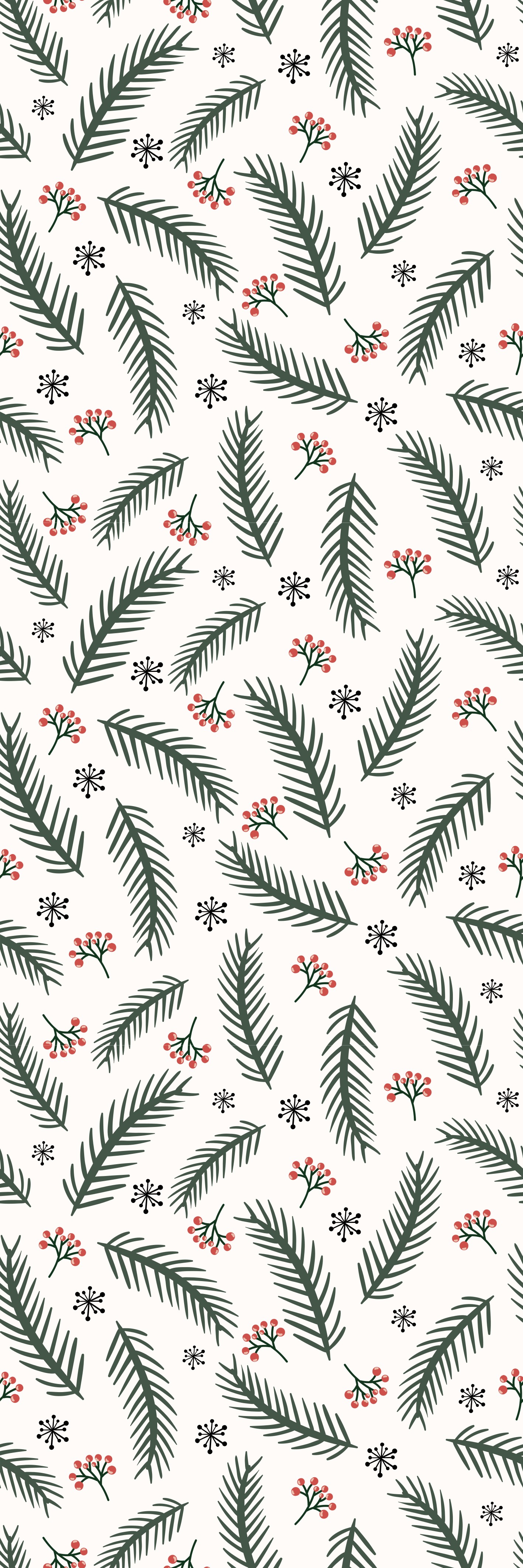 Christmas vinyl rug with pine branches design - TenStickers