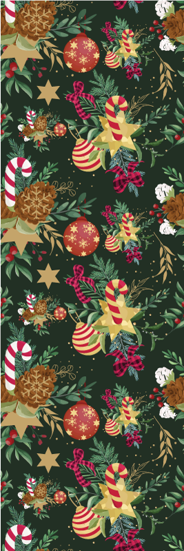 Christmas vinyl rug with branches decor - TenStickers