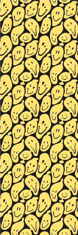 Bedroom vinyl rug with graffiti smiley faces - TenStickers